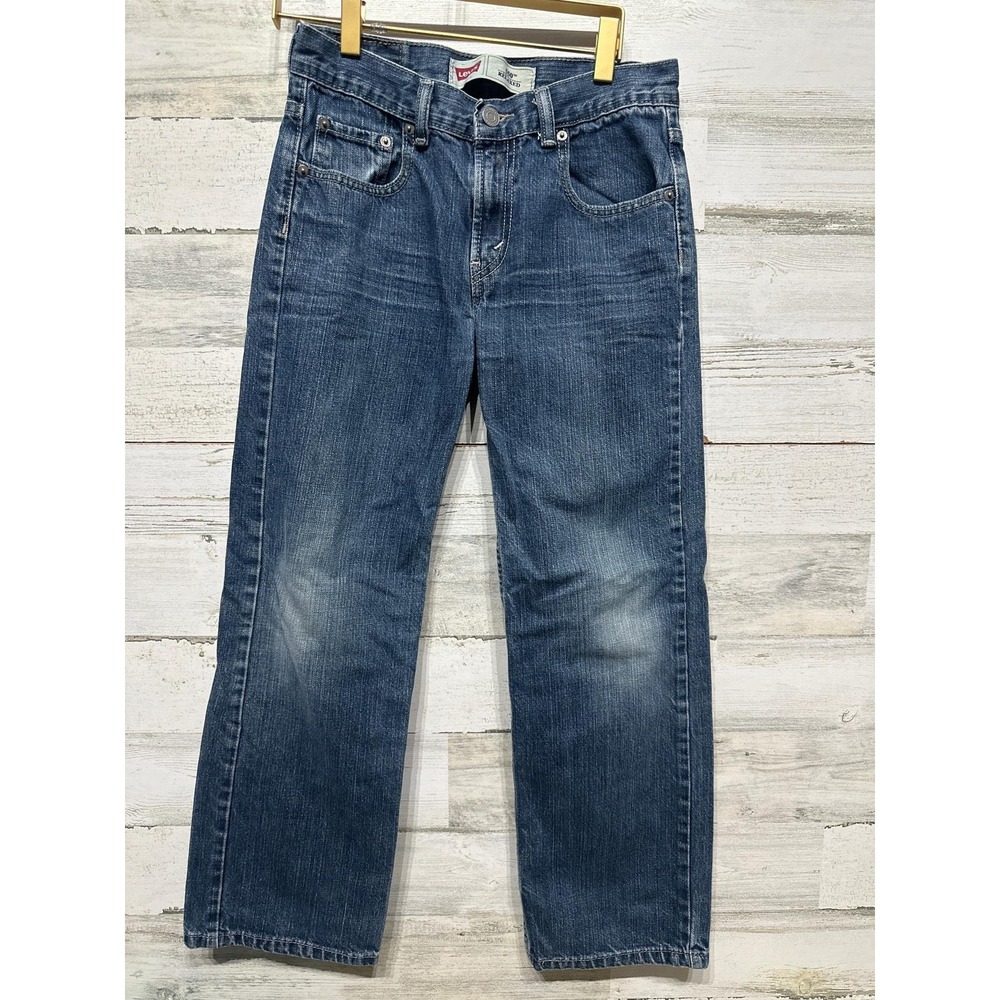 Levi's 550 Relaxed Fit Jeans Boys 12 Regular Blue‎ Medium Wash Denim GUC
